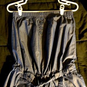 Jean Fabric Romper Shorts